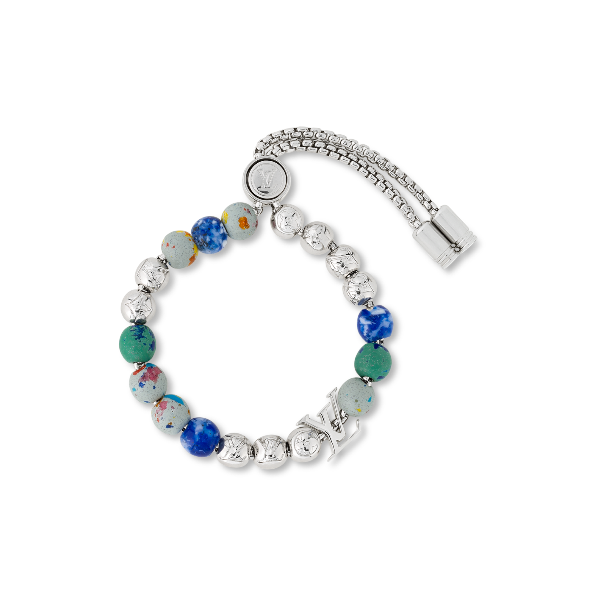 Recycled Monogram Beads Bracelet S00 - Fashion Jewelry M1666A